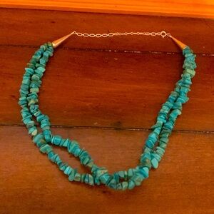 Turquoise n silver necklace